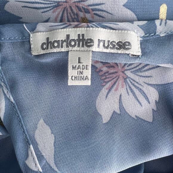 Fit & Flare Swiftie Dress Large Blue Gold Floral Lined Sleeveless Coquette Flirt - Picture 16 of 16